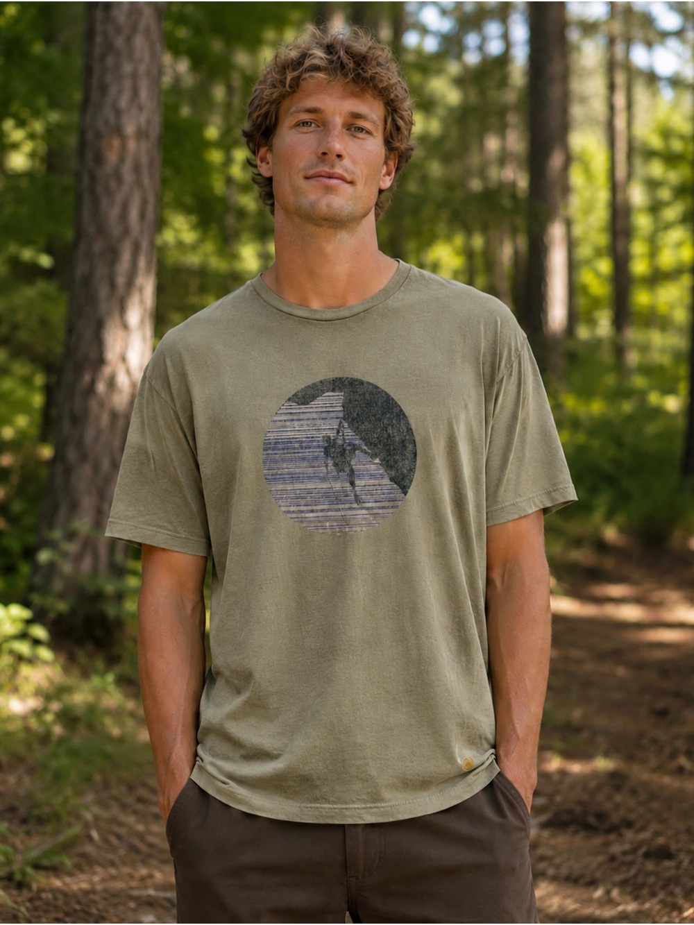 Solaris Mountaineer Olive Graphic Tee| Size 4XB
